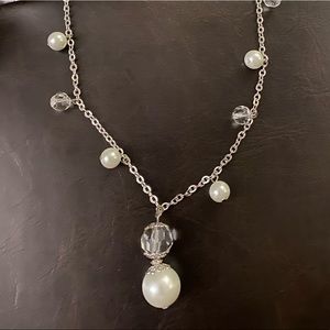 Faux pearl necklace